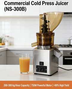 เครื่องคั้นน้ำผักและผลไม้แบบสกัดเย็น 750 วัตต์ สำหรับงานหนัก รุ่นคั้นช้า เหมาะสำหรับโรงแรม - Product Image 2