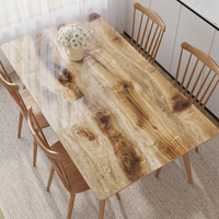 Couverture de table en PVC de luxe haut de gamme motif floral aspect pierre imperméable au feu pour pique-nique en plein air Villa salle à manger ou usage domestique