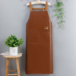 Delantal de Cocina Grande con Bolsillos, Impermeable, Resistente al Aceite y al Polvo, de Cuero PU para Chefs - Product Image 4