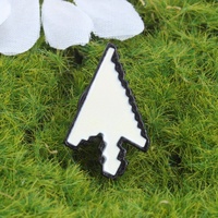 Broche créative accessoires mignon souris pointeur clé tête dessin animé métal Badge nouvelle personnalité tendance Simple