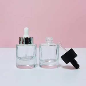 Thick Wall 30ml 1oz 50ml 20ml Clear Frosted Cosmetic Serum Glass Dropper <b>Bottles</b> <b>Empty</b> for Hair Face Essential Oil - Product Image 4