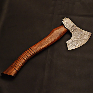 Heavy Duty Outdoor Camping Cutting <b>Axe</b> Wholesale Hand Forged Damascus Steel <b>Wood</b> Cutting <b>Axe</b> with Hardwood Handle - Product Image 3