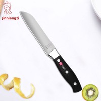 5 inch Santoku-mes van roestvrij staal, fruit- en groentemes, 62 graden scherpe snede, lichtgewicht universeelmes