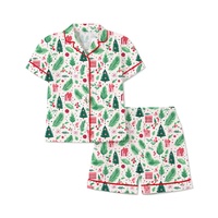 Ensemble de pyjamas de Noël pour la famille Tiaose, motif de Noël mignon, pyjamas assortis pour les fêtes