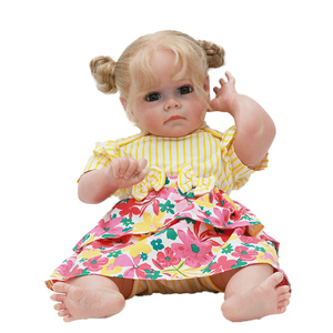 Muñeca <span class=keywords><strong>Reborn</strong></span> Silicona Pelo Largo Pintura 3D 22 "boneca <span class=keywords><strong>Bebe</strong></span> <span class=keywords><strong>Reborn</strong></span> Muñeca Acabada Asiática - Product Image 2