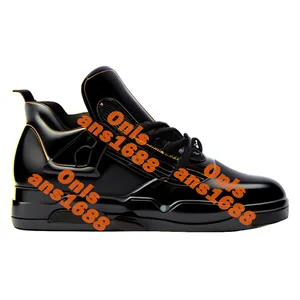 Designer Marca Sapatos de Caminhada Dos Homens 4 Retro Black Cat Tênis De Basquete Azul Treinador Tribunal Esporte Tênis Thunder Bred