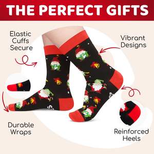 Christmas Gifts for Kids 4-12 Years Old Crew Knitted <strong>Socks</strong> <strong>Secret</strong> Santa Gnome Winter Holiday Gift for Boys and Girls - Product Image 2