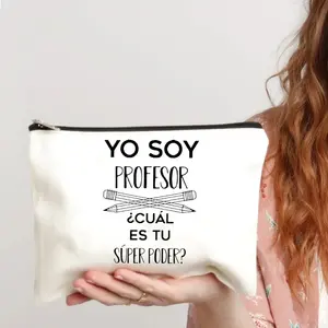 คุณครูฉันคือคุณครูกระเป๋าเครื่องสำอางมีซิปพร้อมตัวอักษรพลังพิเศษของคุณของขวัญสำหรับนักการศึกษา - Product Image 5