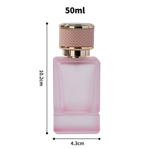 Flacone di Profumo in Vetro di Alta Gamma con Tappo Dorato Rosa in Rilievo, Design Raffinato, Logo Personalizzato per Prestige, 50 <span class=keywords><strong>ml</strong></span> - Product Image 4