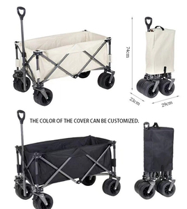 Stainless Steel Large Capacity Outdoor Camping Cart Foldable <strong>Beach</strong> <strong>Wagon</strong> for Picnic and Garden Portable Picnic Cart Trolley - Product Image 6