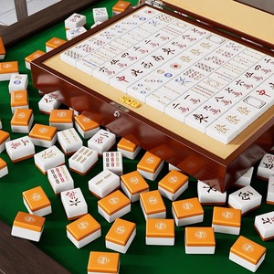 Stile antico DIY lusso <span class=keywords><strong>Mahjong</strong></span> <span class=keywords><strong>Set</strong></span> legno sandalo stile nautico vernice elegante regalo di legno legno artigianale scatola di legno segno da parete - Product Image 3