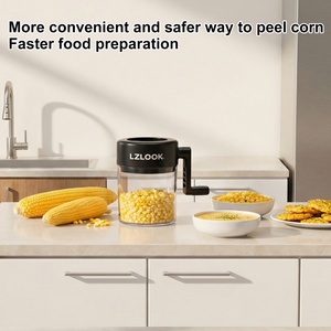 Outil créatif et pratique pour décortiquer le maïs, décortiqueur de maïs à manivelle avec gobelet de rangement, accessoire de cuisine pour la cuisine à domicile - Product Image 6