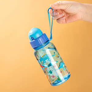 Children's <b>Plastic</b> Water Cup Cute Student Summer <b>Straw</b> Cup Outdoor Travel Portable Direct <b>Drinking</b> Water Bottle - Product Image 2