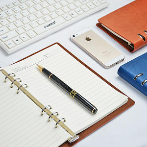 Libretas de Cuero PU Premium Tamaño B5 A5, Tapa Dura, 6 Anillas, Encuadernación de Hojas Sueltas, <span class=keywords><strong>Diario</strong></span> para Oficina - Product Image 1