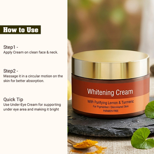 Crema Blanqueadora con Limón y Cúrcuma, Crema Facial Hidratante y Aclarante Anti-Manchas Oscuras para una Piel Radiante, OEM ODM Marca Privada - Product Image 3