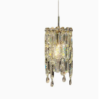 Lampe suspendue en cristal unique de luxe, petite lampe de plafond moderne pour la décoration d'hôtel, de restaurant, d'îlot de cuisine
