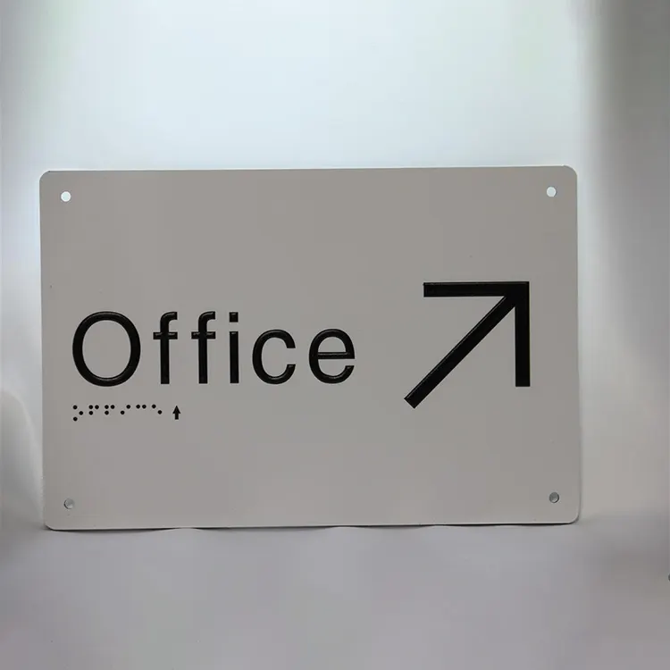 Papan Tanda Nama Pintu Kantor Profil Aluminium untuk Pintu