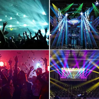 UNOXINE Projecteur à tête mobile LED Spider Beam RGBW 8*3W de haute qualité DMX512 IP20 Blanc chaud pour KTV et performances DJ