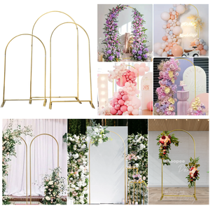 Arche de ballons en métal doré de 25 mm en alliage d'aluminium pour décoration de mariage, fête d'anniversaire, support de toile de fond, arche florale de mariage - Product Image 6