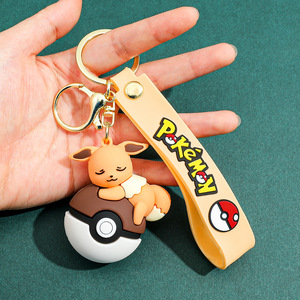 Porte-clés Poké Ball Pokémon personnalisé, figurine Pikachu mignonne, pendentif de <span class=keywords><strong>sac</strong></span> <span class=keywords><strong>à</strong></span> <span class=keywords><strong>dos</strong></span> pour hommes et femmes, petite décoration, cadeau, figurine <span class=keywords><strong>à</strong></span> collectionner - Product Image 5
