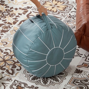 Repose-pieds pliable multifonction en cuir, design nordique, coussin de siège, tabouret de rangement en cuir pour la maison, coussin <span class=keywords><strong>Tatami</strong></span> Lazy - Product Image 5