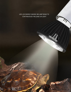 Luce per rettili 3W LED <span class=keywords><strong>UVB</strong></span> 5.0/10.0: lampadina UVA/<span class=keywords><strong>UVB</strong></span> ideale per tutti i rettili e anfibi - Product Image 2