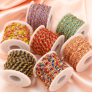 उच्च गुणवत्ता वाले स्टेनलेस स्टील ड्रॉप तेल श्रृंखला 3.7 मिमी विस्तृत गहने <span class=keywords><strong>diy</strong></span> रंगीन चेन डिय हार ब्रेसलेट चेन सामान - Product Image 1