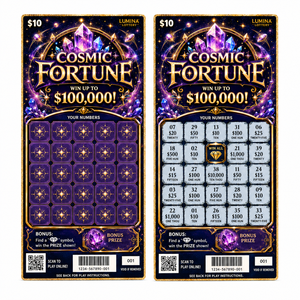 Custom CMYK Digital Printing Offset <b>Paper</b> Game Security Design <b>Patterns</b> Scratch Win Lottery Real Lottery Scratch Ticket - Product Image 1
