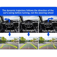 Caméra de recul de voiture Smartour Dynamic Trajectory AHD 1080p pour Focus 2 Mondeo S-Max C-Max Kuga Fiesta avec vision nocturne