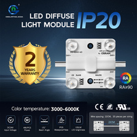 Modules LED en aluminium Ce Rohs 2835Smd 12V 24V haute luminosité, rétroéclairage 4 LED, module de lentille LED pour éclairage de plafond, source LED