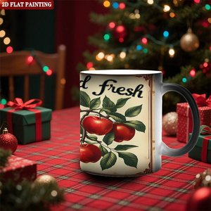 Mug en céramique noir givré mat de 11 oz, activé par la chaleur, pour la consommation quotidienne du thé - Product Image 2
