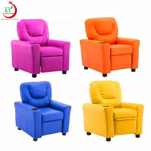 JKY-mobilya Modern avrupa tarzı PU deri küçük çocuk sandalyesi Mini uzanmış kanepe çevirin çocuklar Recliner çocuklar için