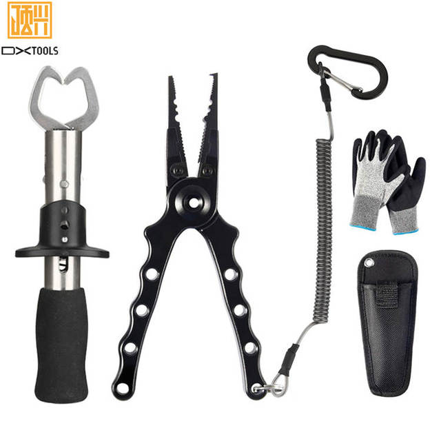 ZACX Hot Sale Retail Saltwater Tackle Accessories Fish Grip Tools Kit Fishing Pliers Aluminum Fishing Tools