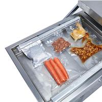 Machine d'emballage sous vide à double chambre en acier inoxydable haute efficacité, scelleuse sous vide humide et sèche pour l'emballage de viande de bœuf, de noix et d'aliments