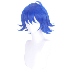 Perruque de cosplay Ainizi de 40 cm en cheveux synthétiques bleus, personnage de Suzuki <span class=keywords><strong>Iruma</strong></span>, pour la fête de cosplay de Bienvenue à l'école des démons <span class=keywords><strong>Iruma</strong></span>-kun - Product Image 4