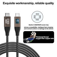 Câble de charge rapide USB 3.1 Type-C 120W à haute vitesse, conducteur en cuivre pur, gaine en nylon tressé pour téléphone portable, tablette, ordinateur portable, PC