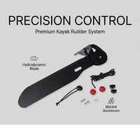Sistem Kemudi Kayak Paduan Logam Matte Direct Supply, Kit Kontrol Kemudi Bilah Hidrodinamis, Aksesoris Perangkat Keras Perahu Kano