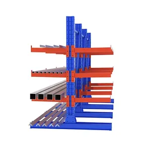 頑丈なスチールアームシェルフカンチレバーラック倉庫収納ラック