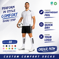 Chaussettes de football antidérapantes en silicone personnalisées avec logo OEM/ODM pour équipes et marques, échantillons gratuits offerts, emballage personnalisé fourni