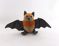 Pluizig realistisch fruitvleermuis knuffeldier levensecht vliegende vos knuffeldier wildlife decoratie Halloween cadeau