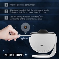 Projecteur de Galaxie et d'Étoiles 12-en-1, Lampe Projecteur de Nébuleuses Rotatives, Veilleuse Nocturne Étoilée à Minuterie pour la Décoration de Chambre d'Enfant