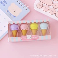Crème glacée mignonne et gomme à sucettes gomme à dessert pour enfants école bureau petite fille promotionnelle