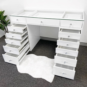 <span class=keywords><strong>Tocador</strong></span> de Lujo con <span class=keywords><strong>Espejo</strong></span> LED para Interior de Villa, Mesa de Maquillaje con Cajones para Dormitorio de Lujo - Product Image 3