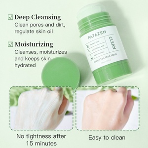 Mascarilla facial de arcilla personalizada, mascarilla purificadora de té verde, mascarilla de arcilla facial, mascarilla de barro de té verde sólido - Product Image 4