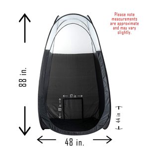 Tente de bronzage portable pop-up imperméable en acier allié triple couche autoportante noire 4 saisons - Product Image 2