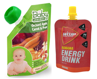 Pochette de recharge de liquide PLA biodégradable personnalisée écologique en plastique kraft pour pochettes cosmétiques avec bec verseur d'eau