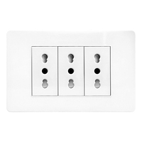 Triple italien Chili Standard Custom Made 3/9 Hole Embedded Wall Sockets Factory 118 Type Eco PC Plug Outlet Protection de sécurité