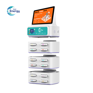 Borne de recharge intelligente à 16 emplacements avec écran, station de charge rapide pour téléphones portables et cartes POS, station de location de batteries partagées - Product Image 3