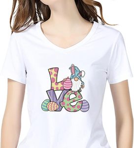Vinilo Personalizado de Conejos para Transferencia Térmica, Adhesivos de Flores, Huevos de Pascua, Conejitos, Calcomanías de Dibujos Animados, Parches para Jeans, Camisetas, Chaquetas, Mochilas - Product Image 5