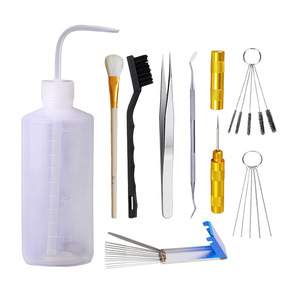 Kit d'entretien pour pistolet de peinture et aérographe, 26 pièces, en métal, avec pince à épiler et bouteille de nettoyage - Product Image 1